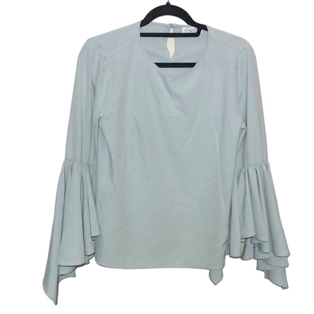 Carmen Marco Valvo Bell Sleeve Blouse